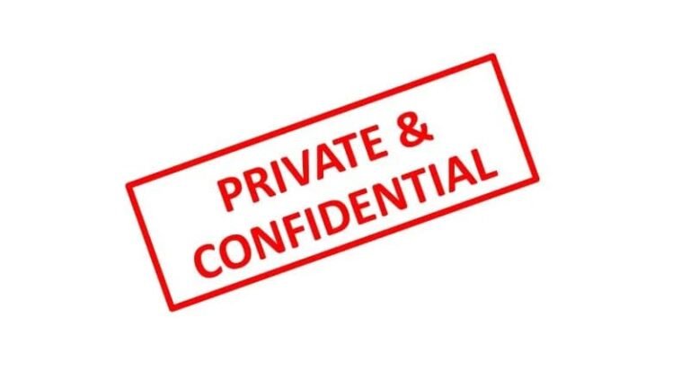 image of the words private and confidential to represent why National Clinical Psychology Service has no Google reviews